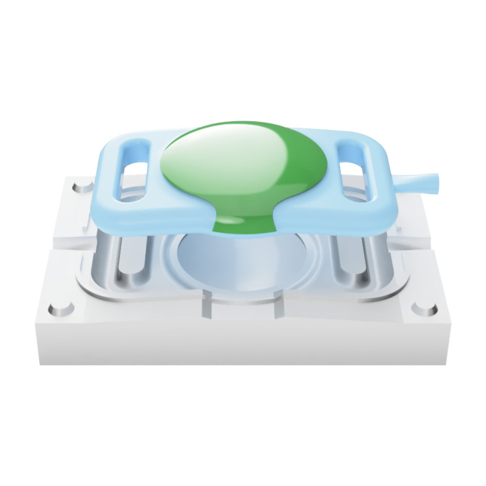 3D-printed injection mould with a moulded part