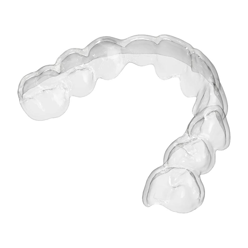 Transparent thermoformed retainer